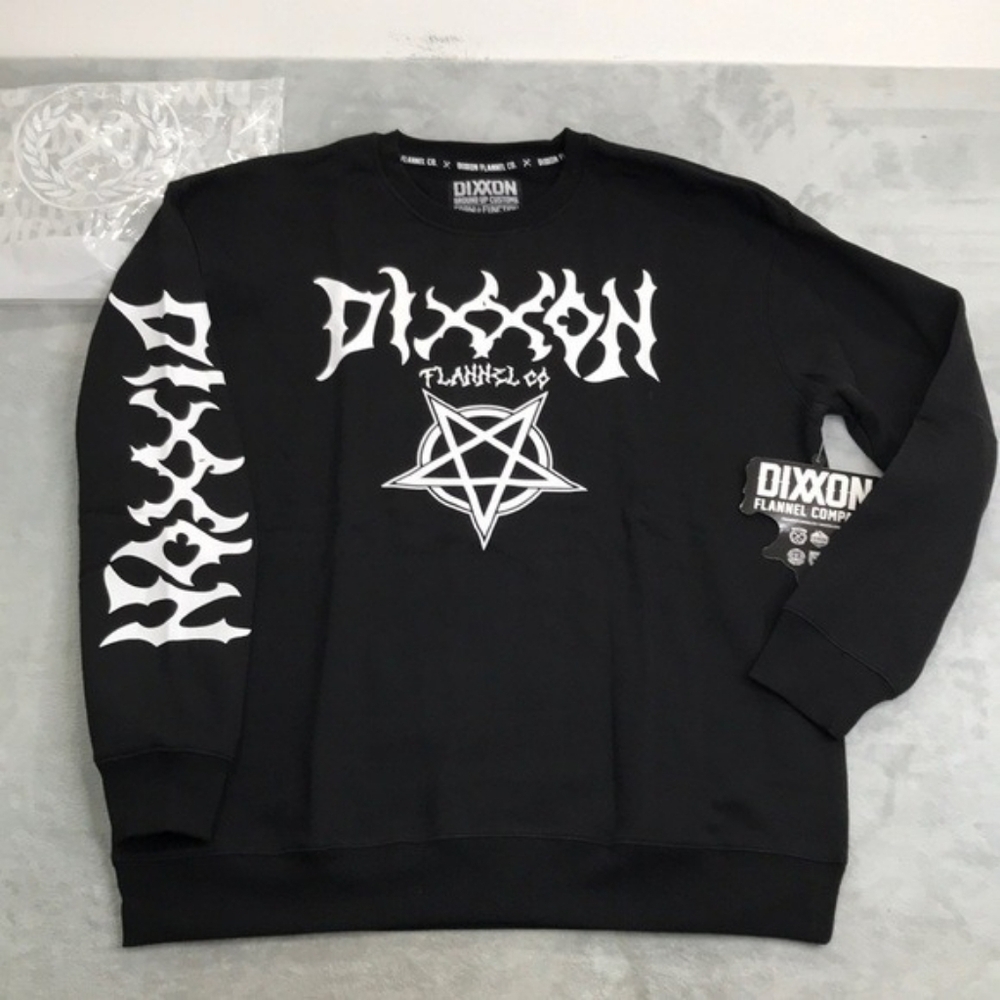 Dixxon Pentagram Crewneck Sweatshirt Size 4X Black New! 🖤